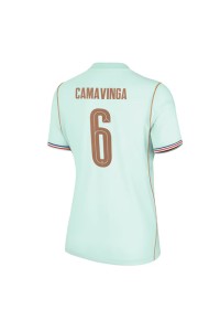 Ranska Eduardo Camavinga #6 Jalkapallovaatteet Naisten Vieraspaita MM-kisat 2026 Lyhythihainen